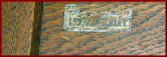 Decal signature on the back of the rear seat stretcher: "The Work of L.& J.G. Stickley".